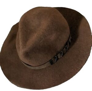 Classic Wool Brown Fedora Hat